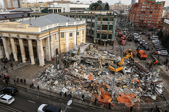 Снос торговых павильонов у метро «Новослободская»