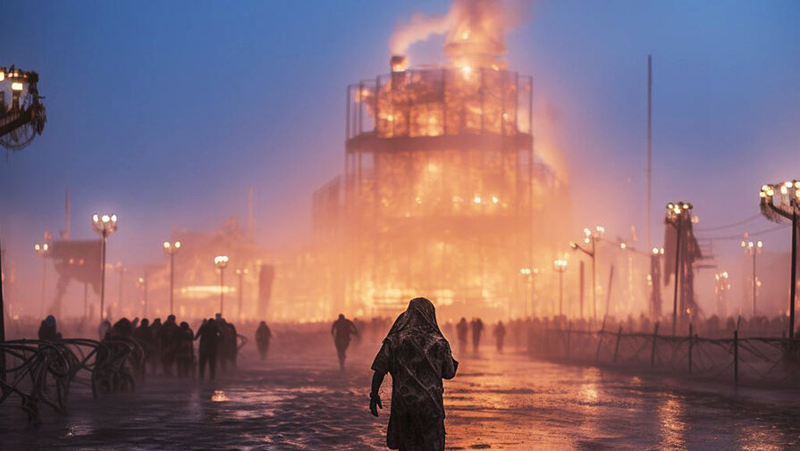 На фестивале Burning Man в пустыне в Неваде были открыты дороги для выезда участников