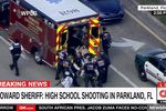 Ситуация у школы в городе Паркленд во Флориде, где произошла стрельба, 14 февраля 2018 года