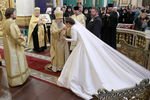 Потомок династии Романовых Георгий Михайлович с гражданкой Италии Ребеккой Беттарини во время церемонии венчания в Исаакиевском соборе, 1 октября 2021 года
