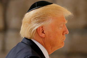 Дональд Трамп у Стены Плача в Иерусалиме, 22 мая 2017 года