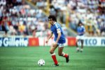 Футболист Мишель Платини во время Чемпионата мира, 1982 год
