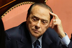 Лидер партии Forza Italia (Вперед, Италия!) Сильвио Берлускони в сенате в Риме, 2022 год