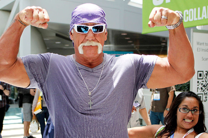 Халк Хоган на презентации видеоигры «Hulk Hogan's Main Event», 7 июня 2011 года