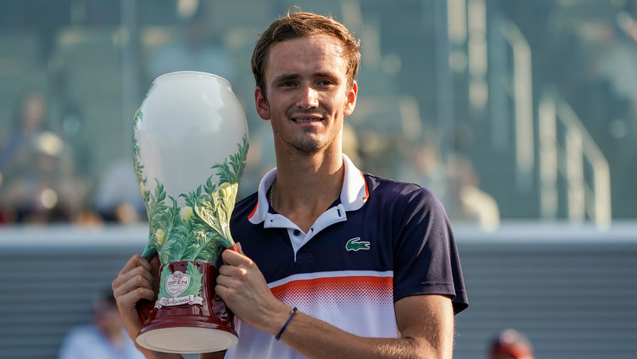 Российский теннисист Даниил Медведев после победы на турнире в Цинциннати