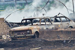 Последствия природных пожаров в селе Шира Республики Хакасия