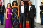 Софи Грегуар, Мишель Обама, Джастин Трюдо и Барак Обама