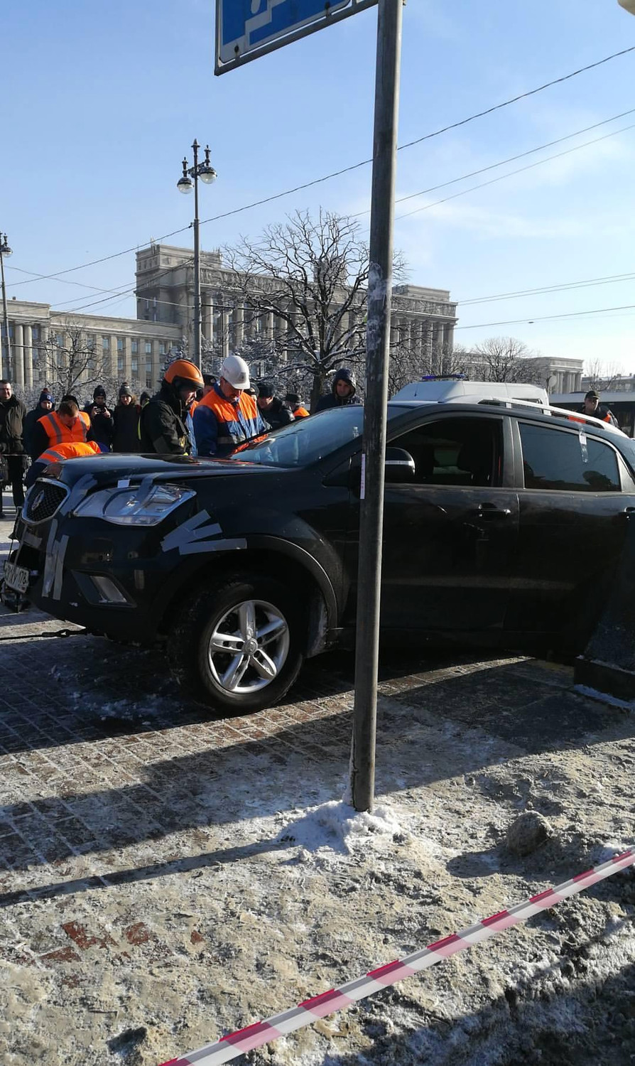 Ситуация у станции метро «Московская» в Санкт-Петербурге, 21 февраля 2018 года
