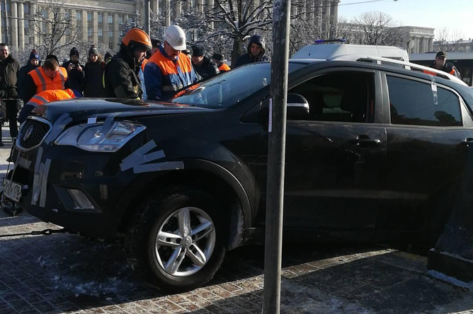 Ситуация у станции метро «Московская» в Санкт-Петербурге, 21 февраля 2018 года