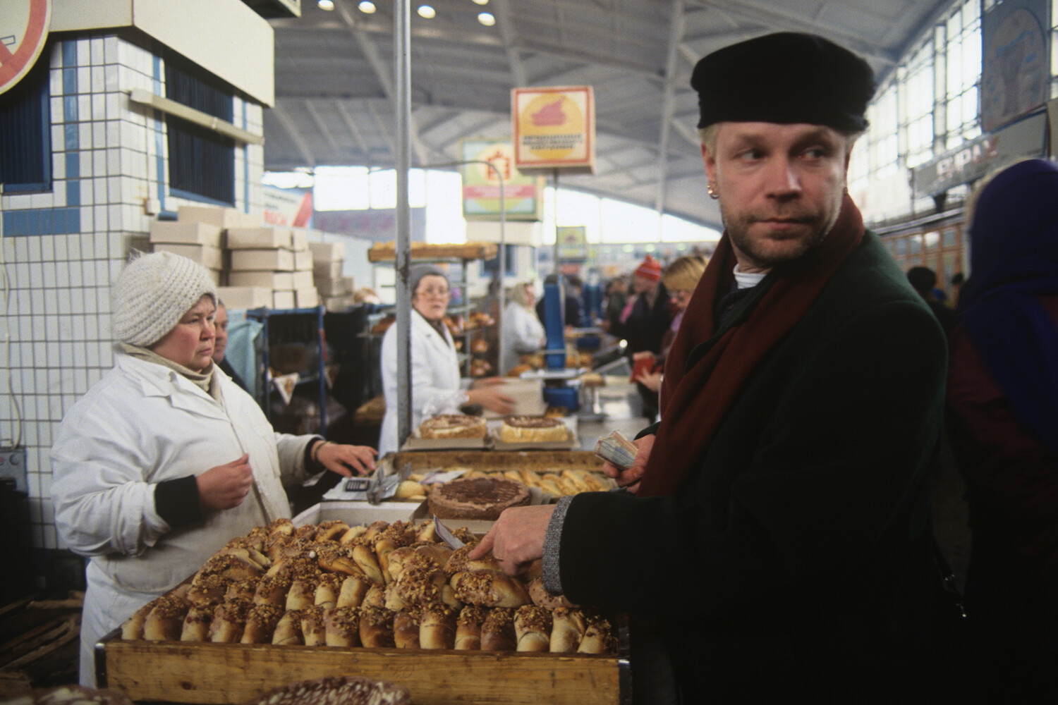Борис Моисеев на&nbsp;рынке в&nbsp;Минске, 1996&nbsp;год