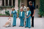 Королева Испании София и принц Хуан Карлос со своими детьми, 1970-е
