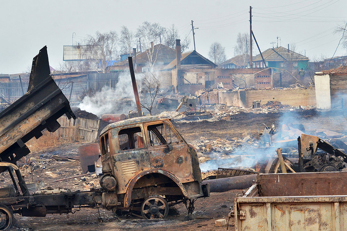 Природные пожары в России уничтожают целые деревни - Газета.Ru