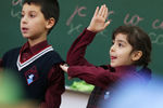 Девочка из Сирии Гхеда Хаддад во время урока в Ивановской школе-интернате