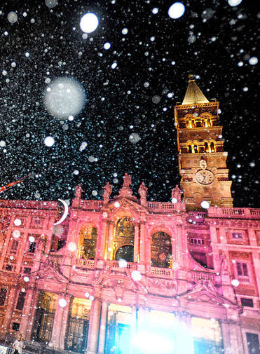 Городской праздник возле базилики Санта-Мария-Маджоре в&nbsp;Риме, 31 августа 2020 года 