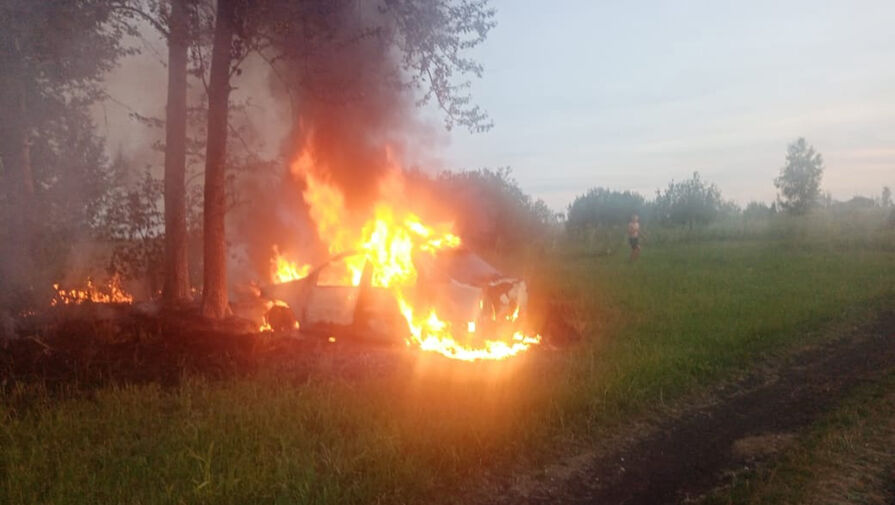 В Башкирии пенсионер заживо сгорел в своем автомобиле