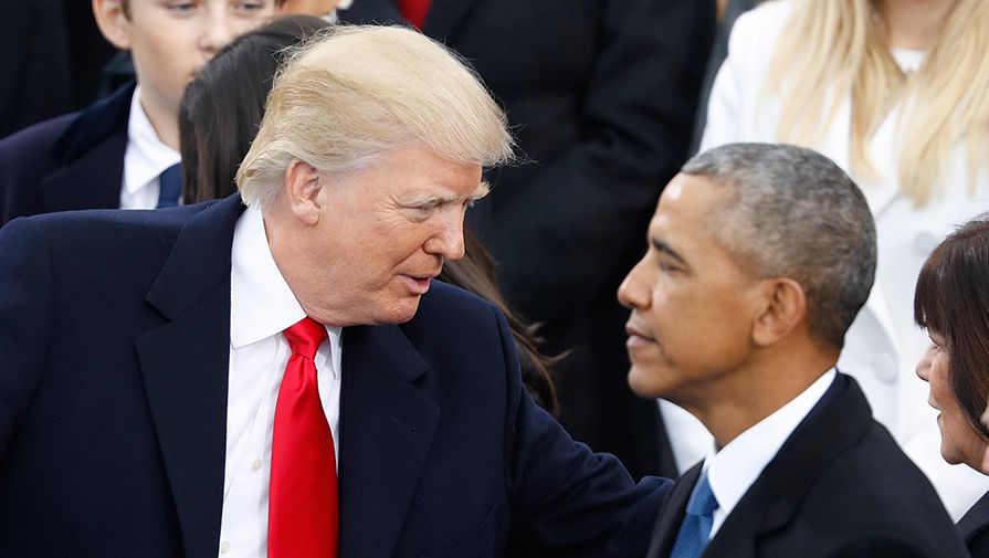 Дональд Трамп и Барак Обама перед инаугурацией 45-го президента США в Вашингтоне, 20 января 2017 года
