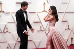Эштон Кутчер и Мила Кунис на церемонии вручения премии «Оскар», 2022 год