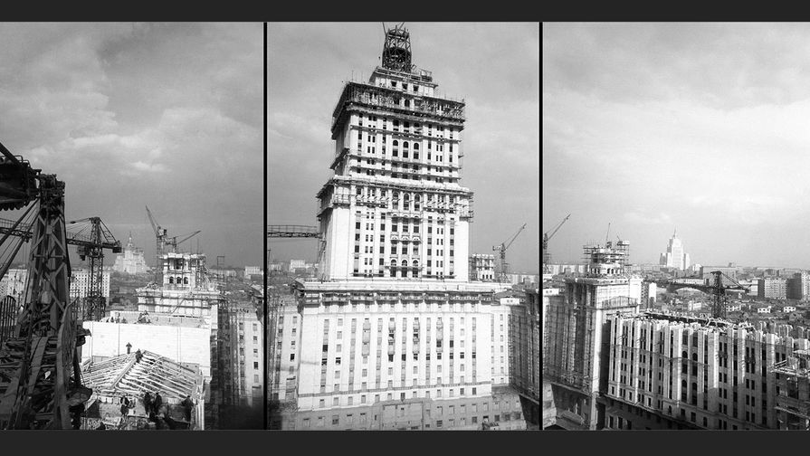 Строительство гостиницы &laquo;Украина&raquo;, 1953 год 