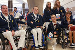 Члены паралимпийской сборной России на церемонии открытия Всероссийских соревнований, входящих в программу летней Паралимпиады