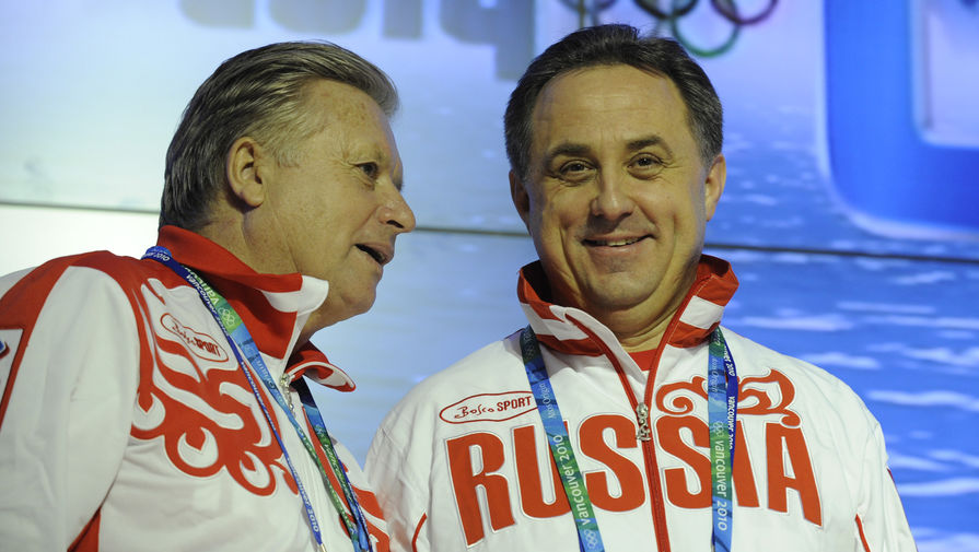 Виталий Мутко (справа) и один из его предшественников Леонид Тягачев на Олимпиаде в Ванкувере