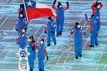 Сборная Чили на церемонии открытия Олимпийских игр на Национальном стадионе «Птичье гнездо» в Пекине, 4 февраля 2022 года
