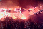 Пожар в многоквартирном деревянном доме поселка Песочное в Ярославской области