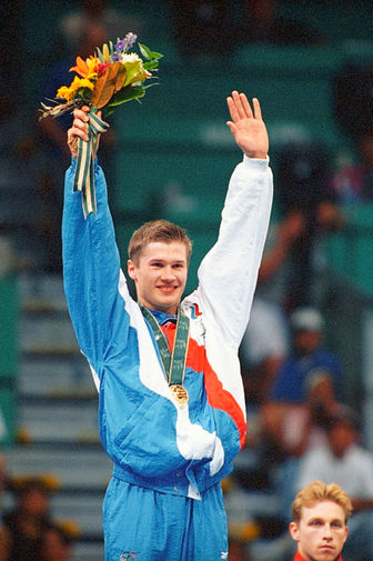 Российский гимнаст Алексей Немов завоевал золотую медаль на XXVI Олимпийских играх в Атланте, 1996 год