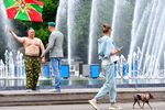 Ветераны-пограничники во время празднования Дня пограничных войск в Парке Горького в Москве, 28 мая 2021 года
