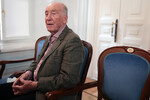 Композитор Родион Щедрин на творческой встрече, посвященной презентации хорового сборника «Родион Щедрин. Век XXI», в Московской государственной консерватории имени П. И. Чайковского, 2021 год