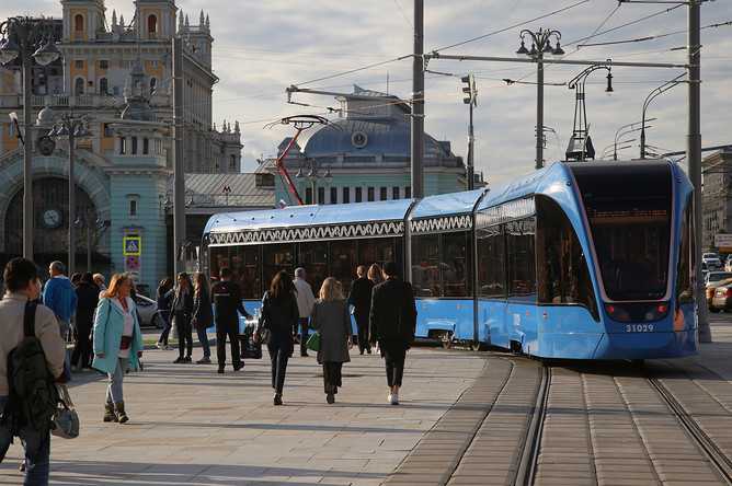 Реконструированная площадь Белорусского вокзала
