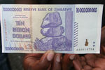 Дефолт в Зимбабве: купюра в десять миллиардов зимбабвийских долларов, 19 декабря 2008 года