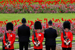 Гвардейцы гренадерского полка в день коронации британского короля Карла III и королевы Камиллы в Лондоне, 6 мая 2023 года