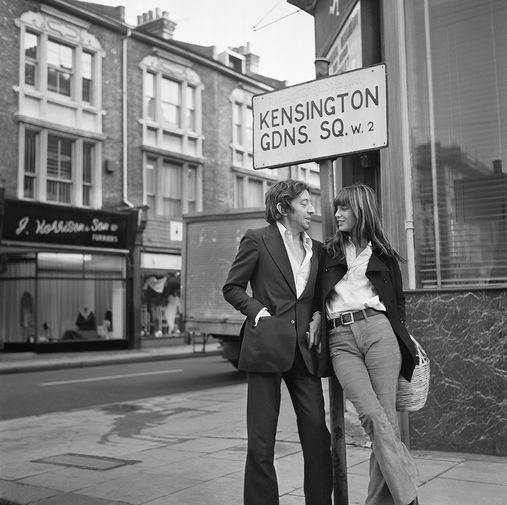 Джейн Биркин и режиссер Серж Гейнсбур в&nbsp;Кенсингтоне (Лондон), 1971&nbsp;год