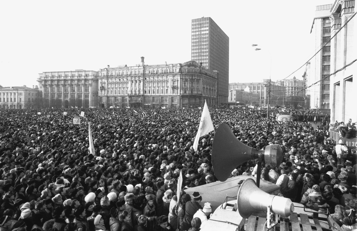 Манежная площадь Москва митинг 1990