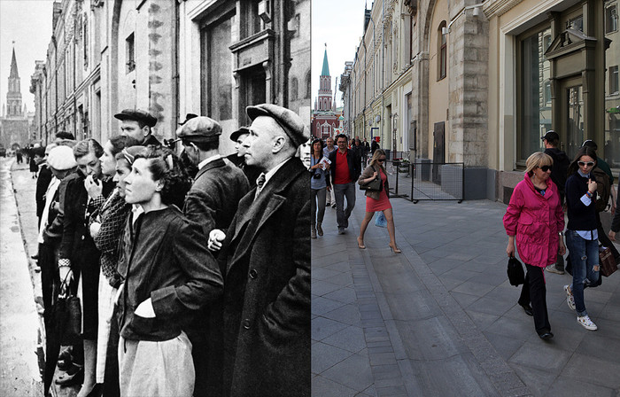 Жители столицы 22&nbsp;июня 1941&nbsp;года во время объявления по&nbsp;радио правительственного сообщения о&nbsp;нападении фашистской Германии