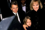 Джессика Ланг и Михаил Барышников с дочерью Александрой, 1990 год