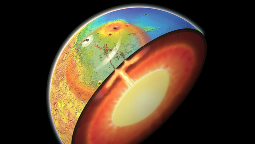 В недрах Марса обнаружили гигантский поток магмы