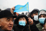 Участники протестов в Алматы, Казахстан, 5 января 2022 года