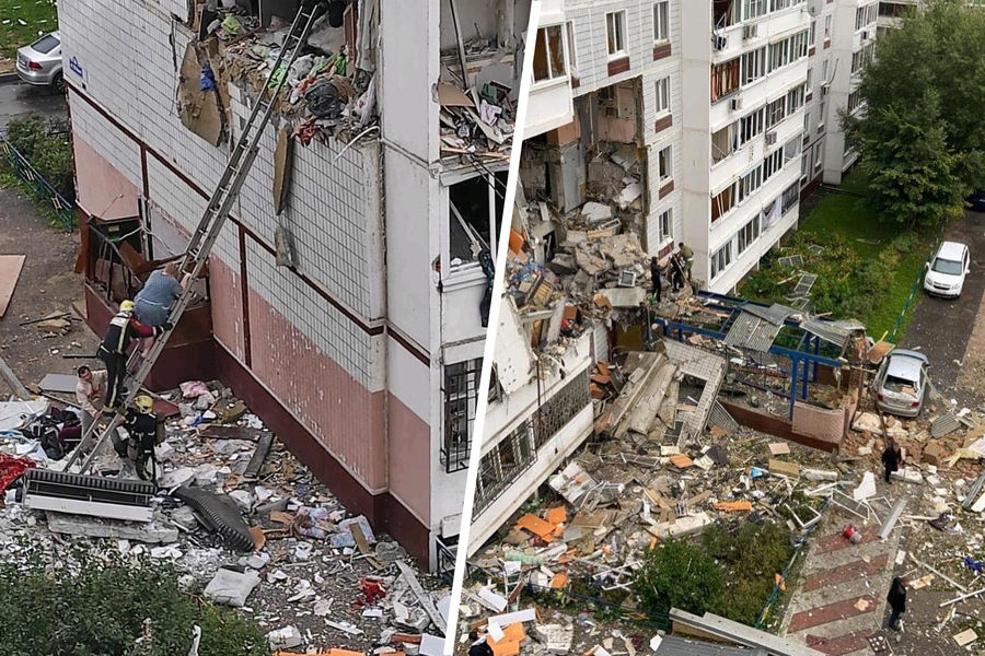 Многоквартирный жилой дом в&nbsp;Ногинске, разрушенный в&nbsp;результате взрыва бытового газа, 8 сентября 2021 года