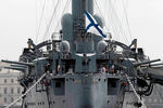 Памятник-корабль — крейсер 1-го ранга «Аврора» на стоянке у Петроградской набережной в Санкт-Петербурге