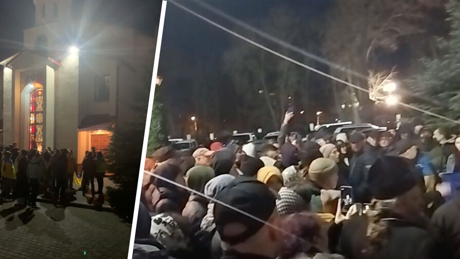 Штурм храма УПЦ начался в Каменец-Подольском на Украине
