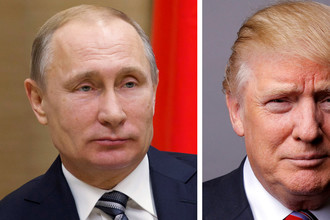 Президент России Владимир Путин и президент США Дональд Трамп