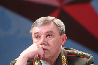 Начальник Генштаба ВС РФ Валерий Герасимов на конференции в Москве, февраль 2013 года
