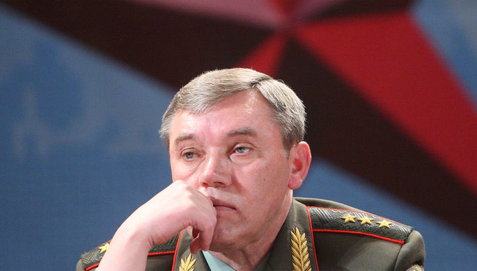 Начальник Генштаба ВС РФ Валерий Герасимов на конференции в Москве, февраль 2013 года