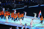 Сборная Нидерландов на церемонии открытия Олимпийских игр на Национальном стадионе «Птичье гнездо» в Пекине, 4 февраля 2022 года