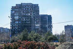 House damaged by shelling in Mariupol in March 2022