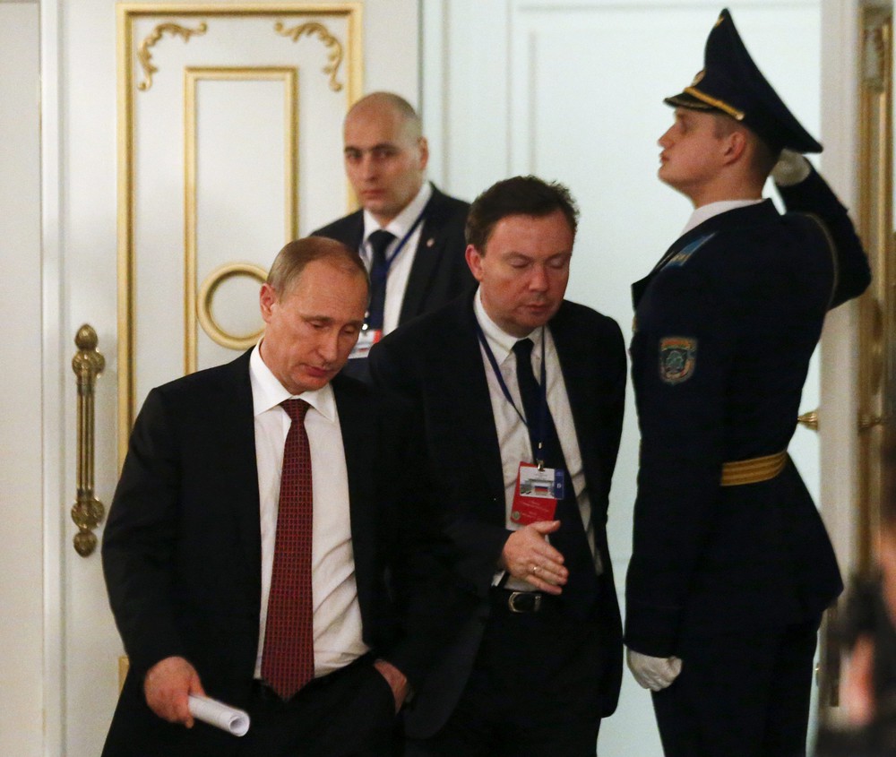 Владимир Путин после встречи в Минске