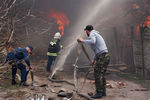 Ликвидация пожара на складе магазина пиротехники в Орле