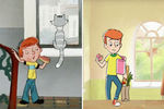 Кадры из мультфильмов «Трое из Простоквашино» (1978) и «Возвращение в Простоквашино» (2018), коллаж