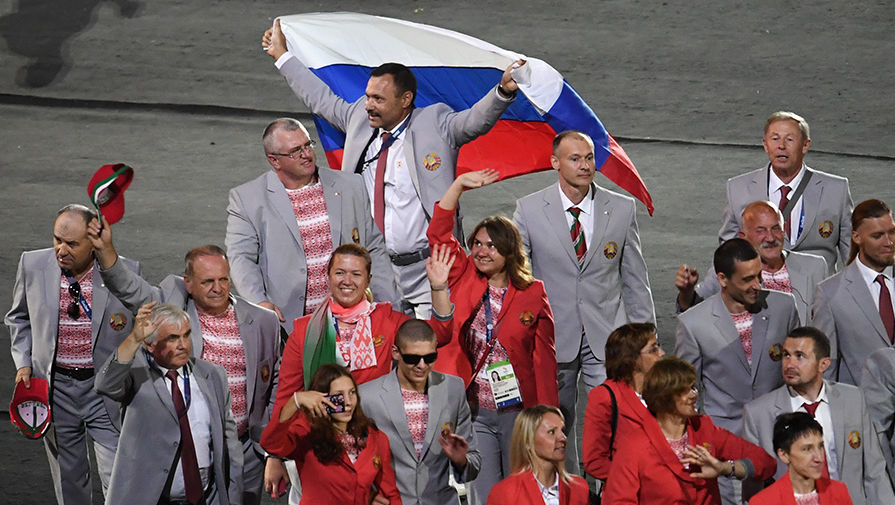 Белорусская делегация на&nbsp;церемонии открытия XV летних Паралимпийских игр 2016&nbsp;в&nbsp;Рио-де-Жанейро